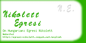 nikolett egresi business card